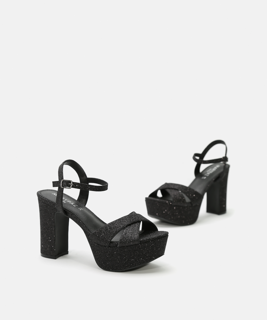 Sandálias plataforma glitter image number null